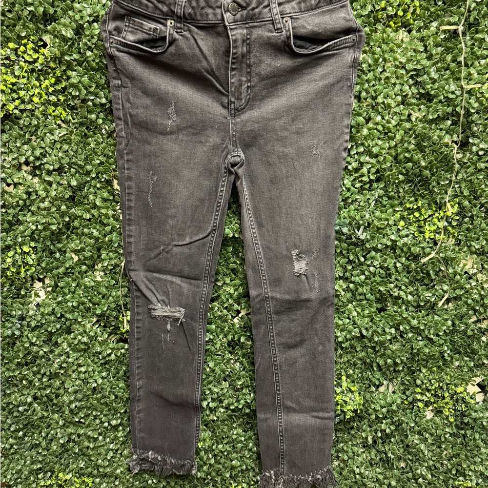 Free People Charcoal Denim Pants